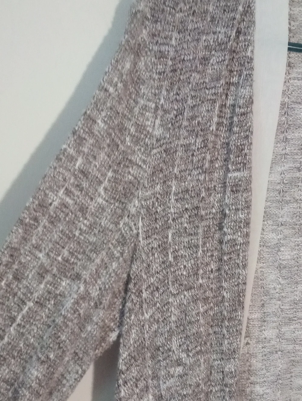AB Studio Fringe Open-Front Sweater Cardigan XL EUC Brown Cream